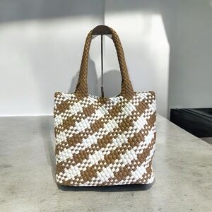 Vegan Leather Woven handbag